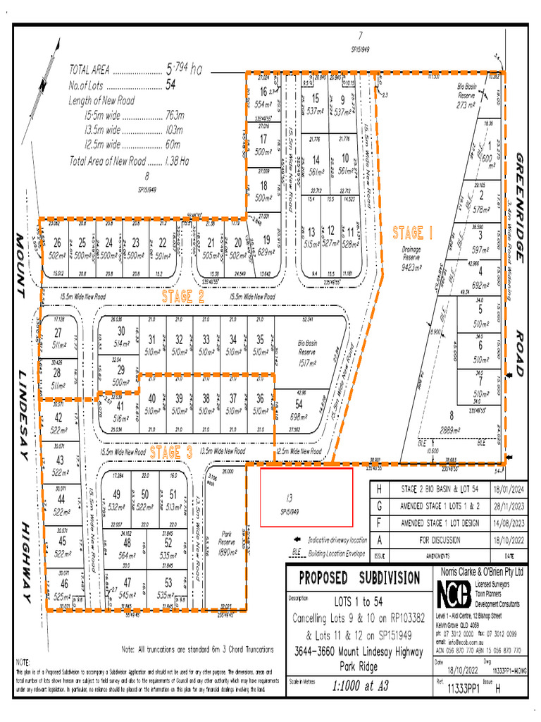 A-Approved Plan of Development-17643925 54 Lots | PDF | Drawing