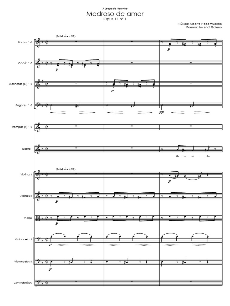Nepomuceno - Medroso de Amor - Voz Orq | PDF