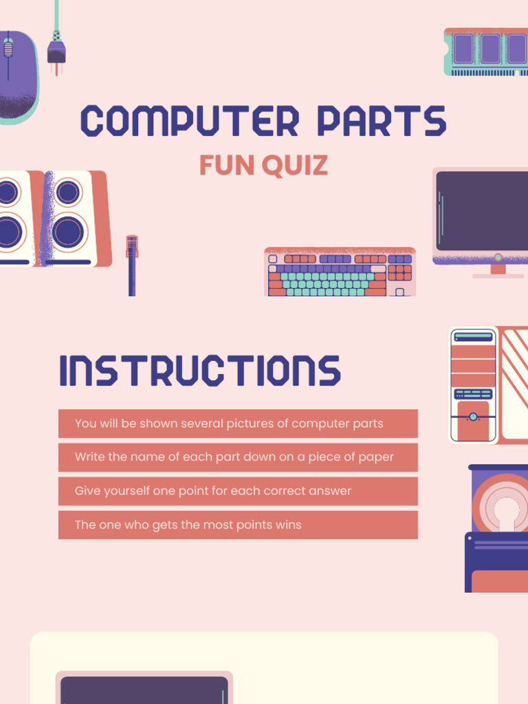 Computer Parts Quiz Instructions | PDF