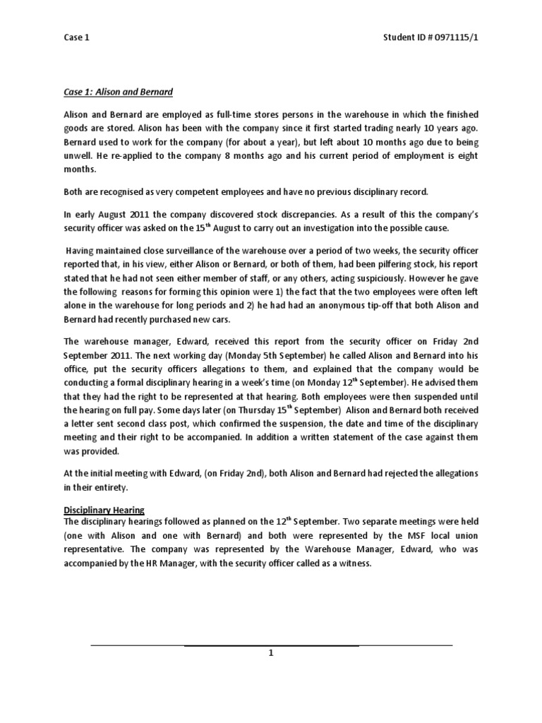 Employment law assignment picture