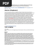 Evaluation of the Effectiveness of a Cognitive