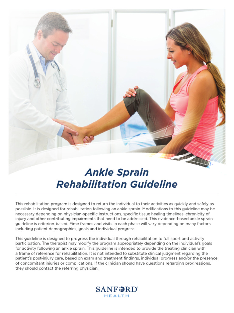 Ankle Sprain Rehabilitation Guidelines | PDF | Ankle | Physical Therapy