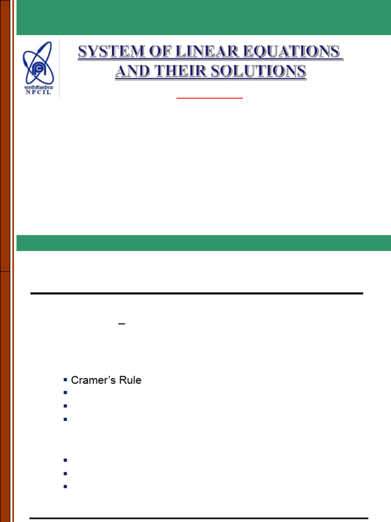 Linear Equations in Nuclear Engineering | PDF | Determinant | Matrix ...