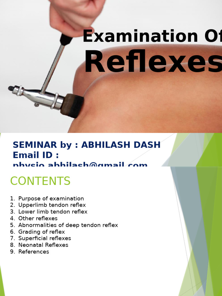 Comprehensive Guide to Reflex Examination | PDF | Anatomical Terms Of ...