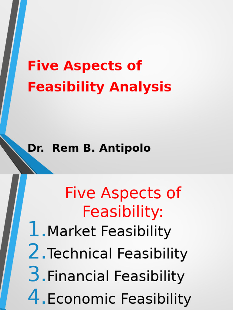 Five Aspects of Feasibility Study | PDF | Economics | Demand