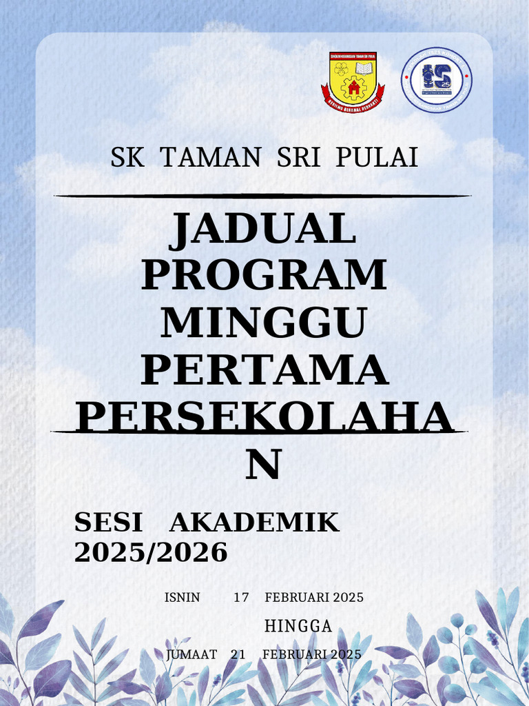 Jadual Program Minggu Pertama Sekolah | PDF