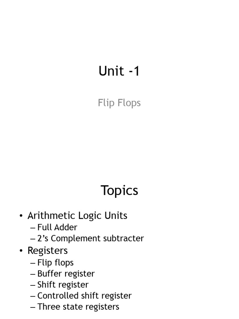 Understanding Flip Flops and Latches | PDF | Digital Technology ...