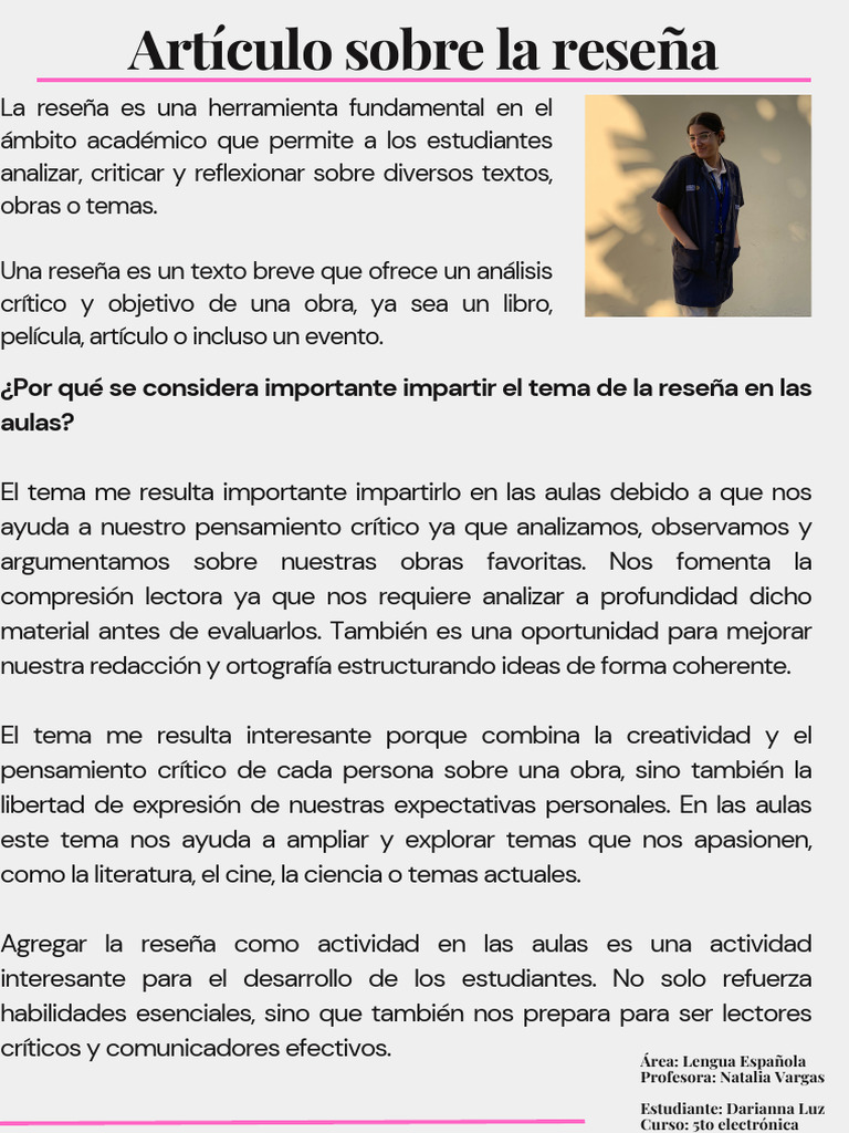 Artículo Reseña Darianna PDF | PDF