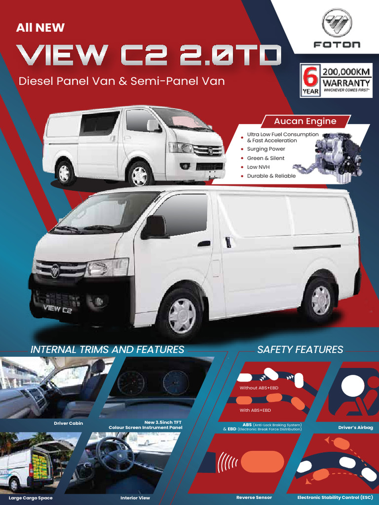 Aucan View C2 Diesel Panel Van Specs | PDF | Anti Lock Braking System ...