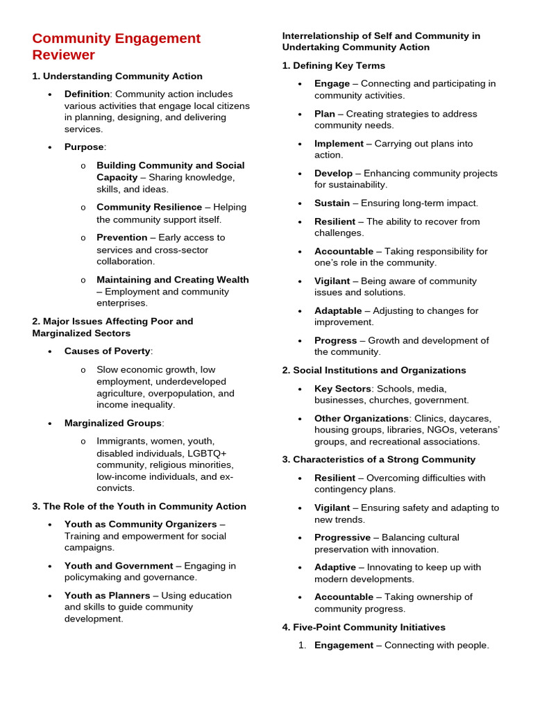 Community Engagement and Action Guide | PDF | Community | Psychological ...