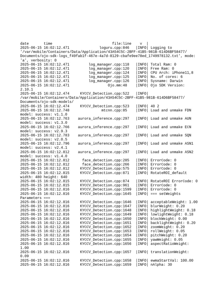 Ojo SDK Log Analysis and Face Detection | PDF | Computer Engineering ...