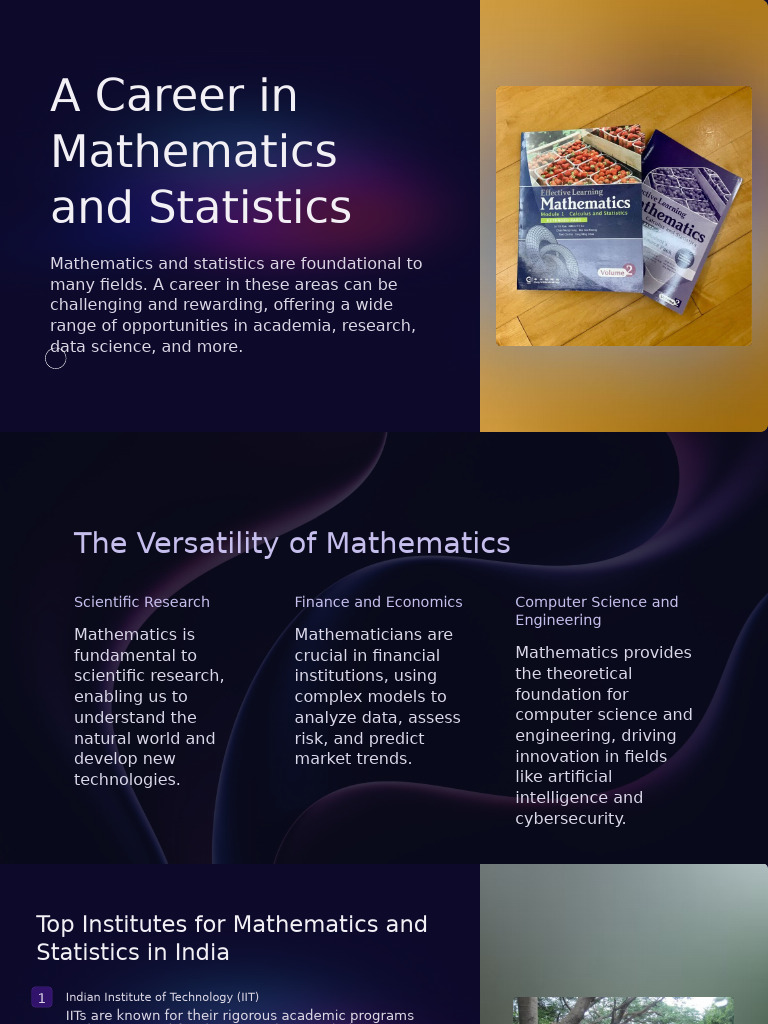 Career-in-Mathematics-and-Statistics Aah Angane | PDF | Data Analysis ...