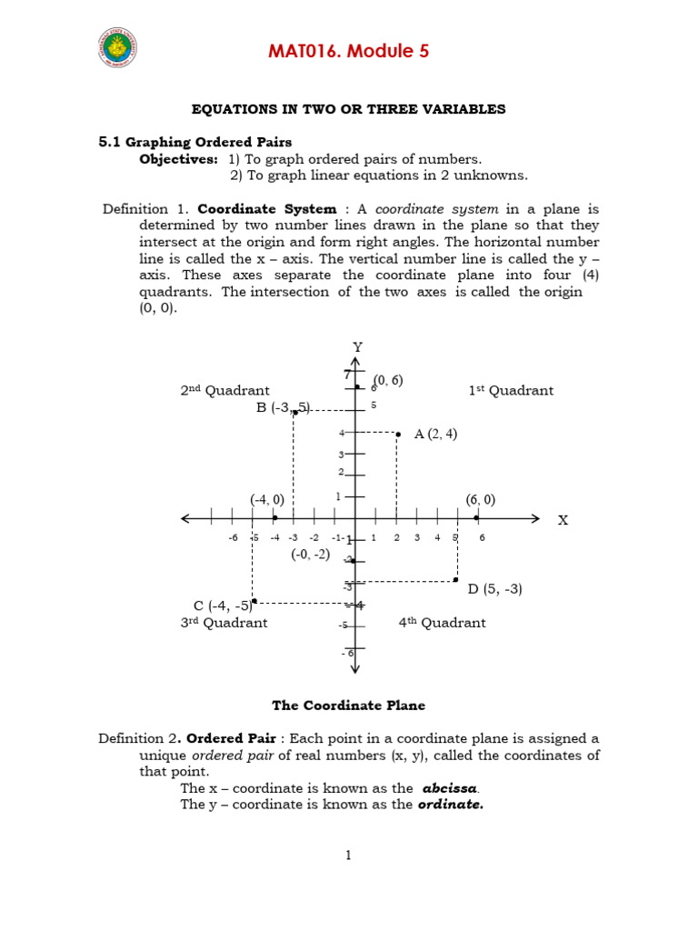 Graphing Linear Equations Basics | PDF | Cartesian Coordinate System ...