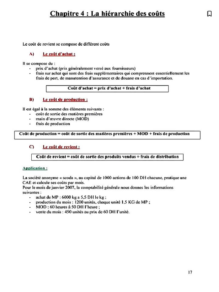 Les Coûts en Compta Analytique | PDF