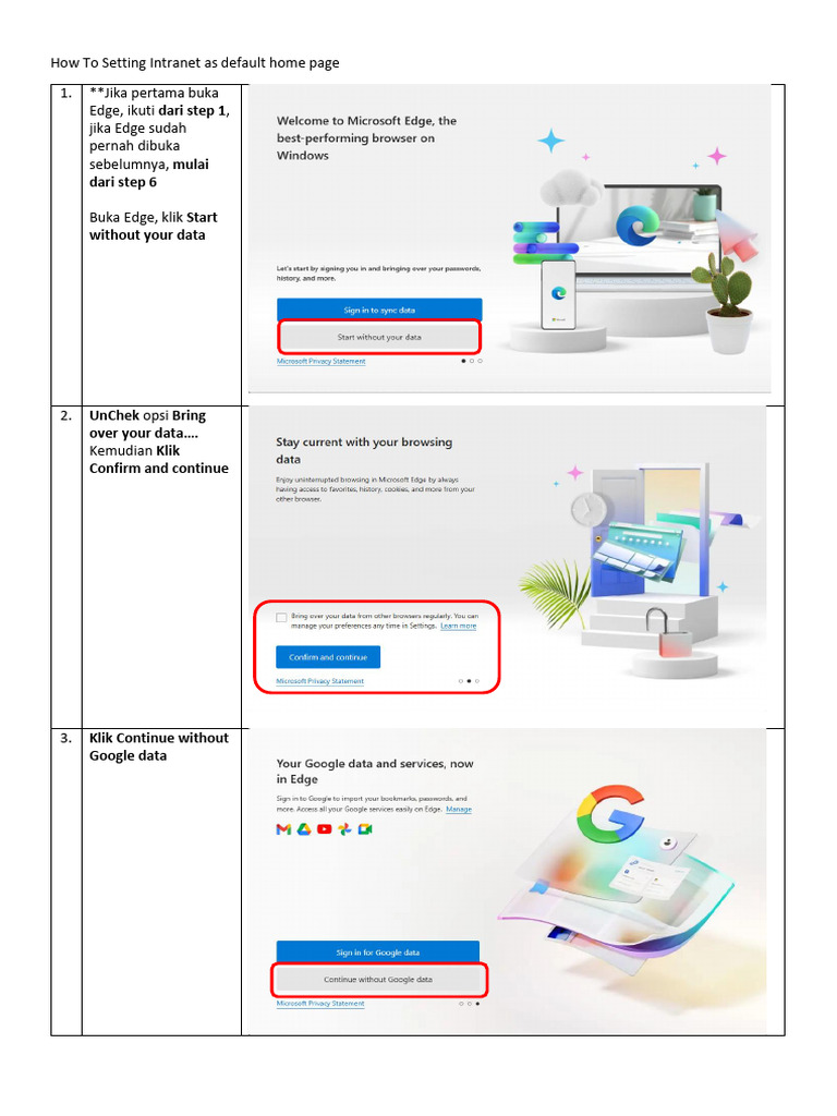 Setting Intranet sebagai Halaman Utama | PDF