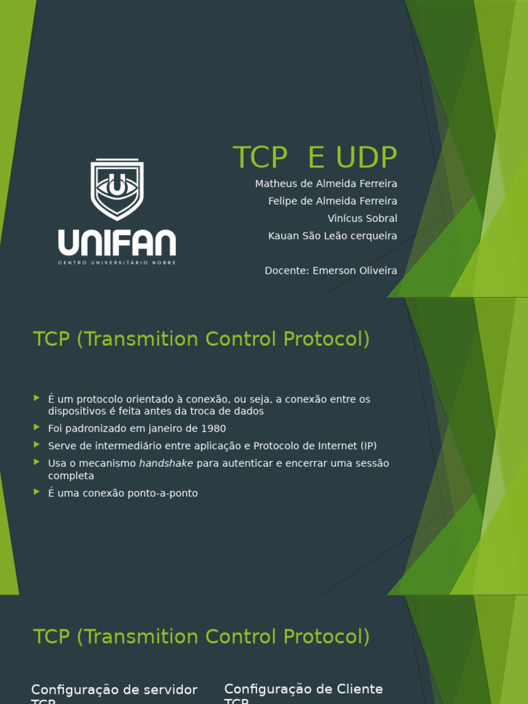 TCP e Udp | PDF