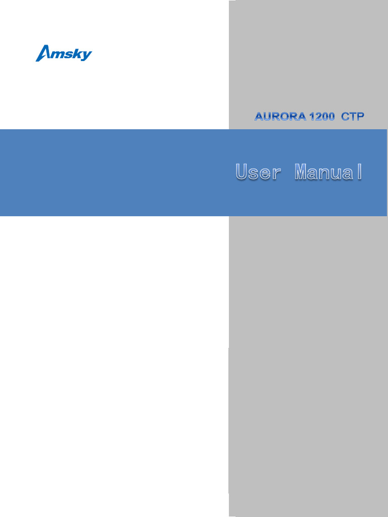 AURORA 1200 CTP User Manual Guide | PDF | Laser