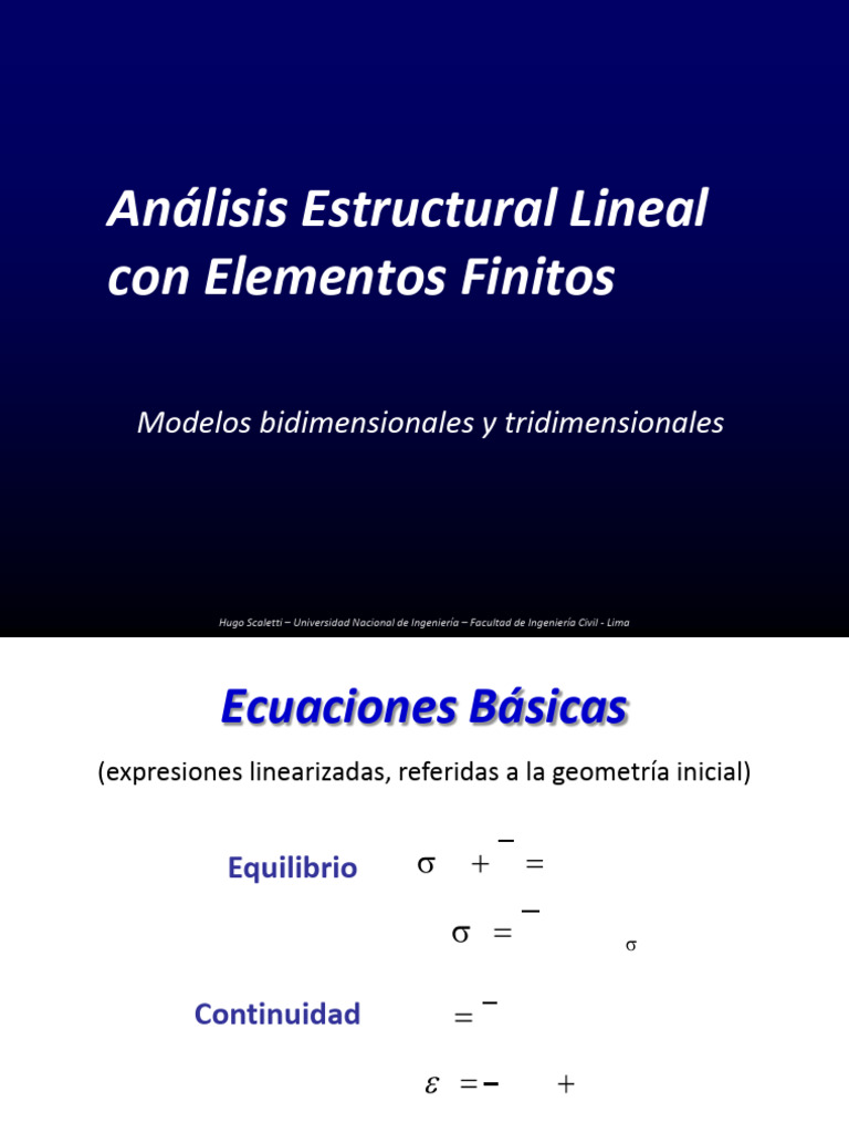 EF12 Análisis Estructural Lineal Con Elementos Finitos | PDF | Método ...