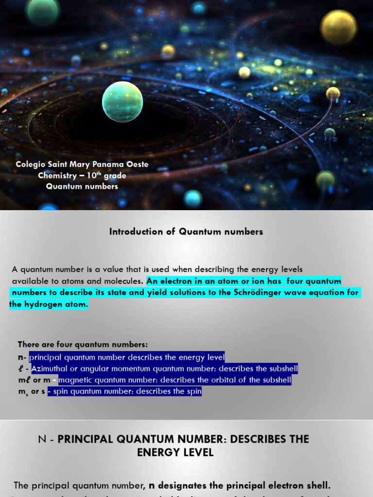 Understanding Quantum Numbers in Chemistry | PDF | Atomic Orbital ...