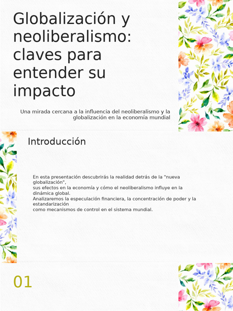 Impacto del Neoliberalismo en la Globalización | PDF | Globalización ...