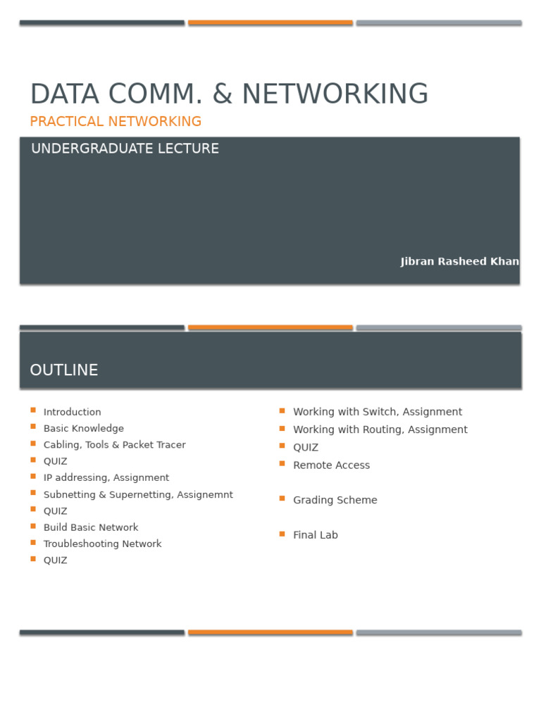 Net Comm. Lectures - Outline | PDF
