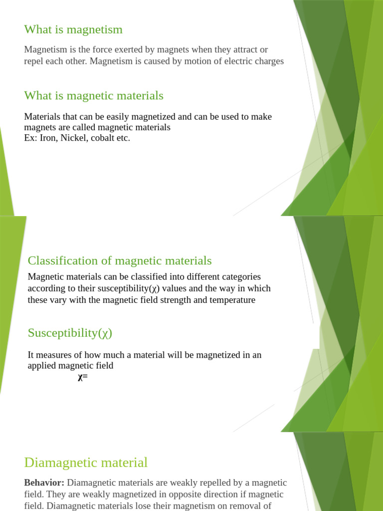 Understanding Magnetic Materials and Types | PDF | Magnetism ...