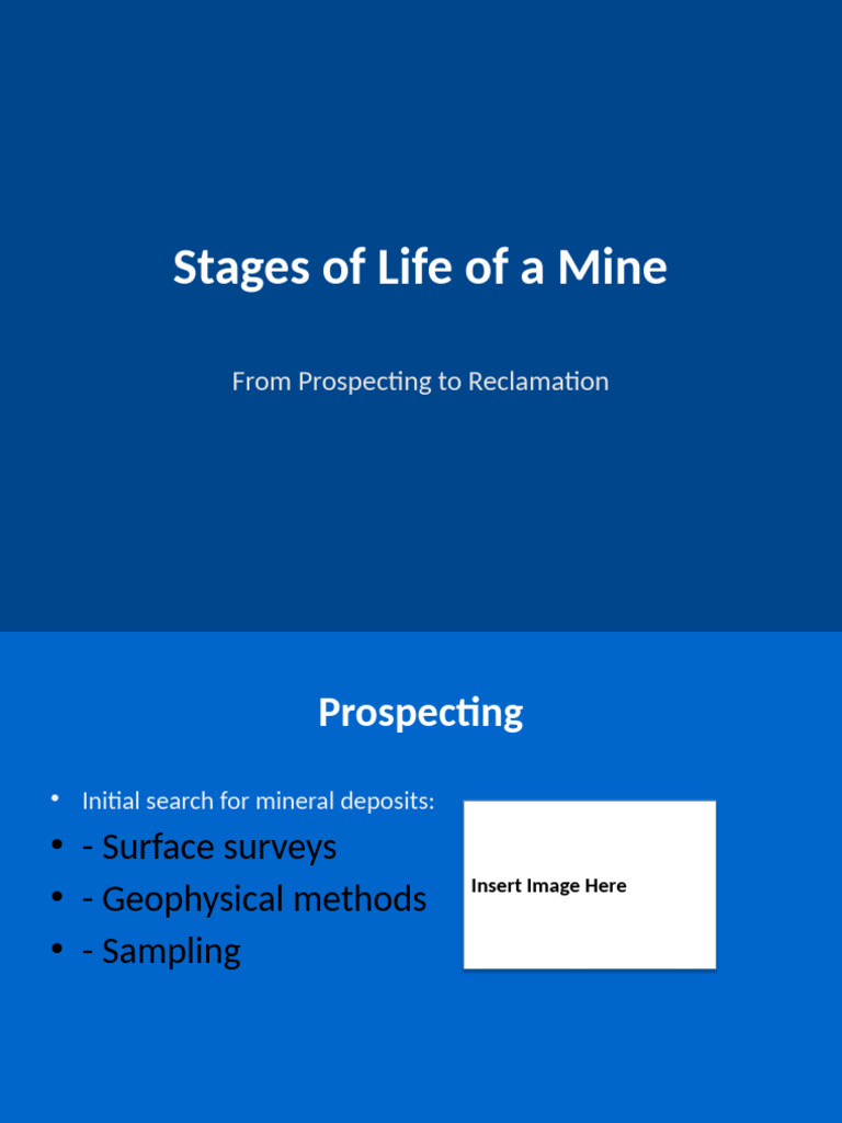 Lifecycle Stages of Mining Operations | PDF