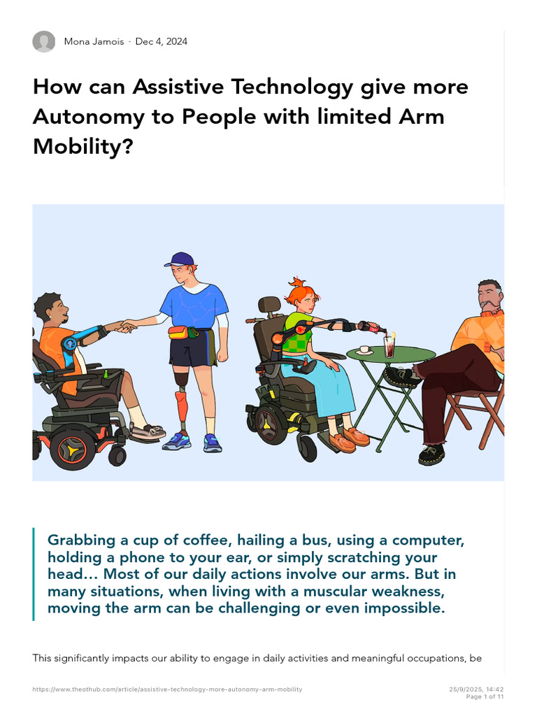 Assistive Tech for Arm Mobility Autonomy | PDF | Muscular Dystrophy | Arm
