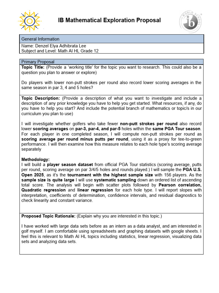 Denzel 12A IA Proposal Template | PDF