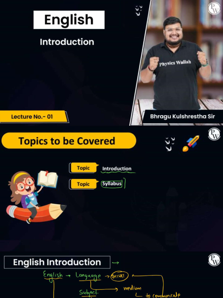 Introduction 01 Class Notes | PDF