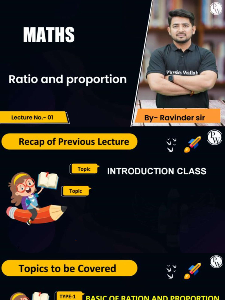 Ratio and Proportion 01 - Class Notes | PDF