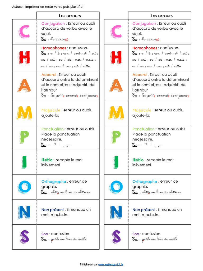 Code Champion : Erreurs d'Orthographe | PDF | Orthographie | Mécanique ...