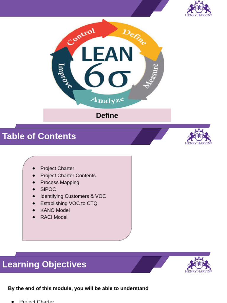 Module 2 - Lean Six Sigma Green Belt Course - Define | PDF | Six Sigma ...