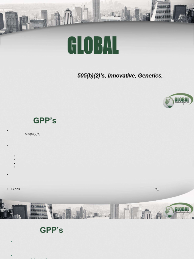 GPP Pharma Out-Licensing Overview | PDF | Generic Drug | Topical Medication
