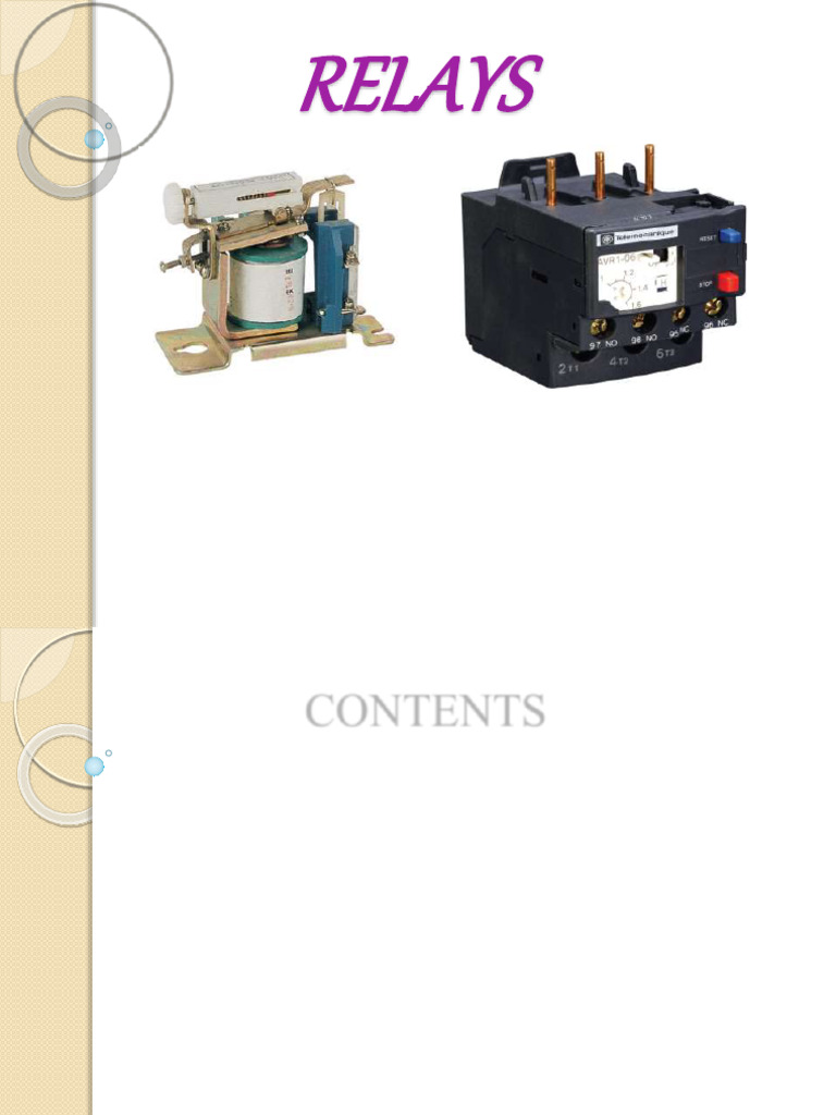 Seminarrelays 170120130841 | PDF | Relay | Switch
