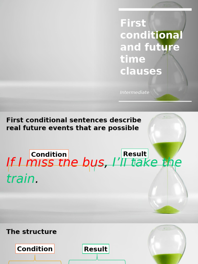 First Conditional and Future Time Clauses Inter | PDF