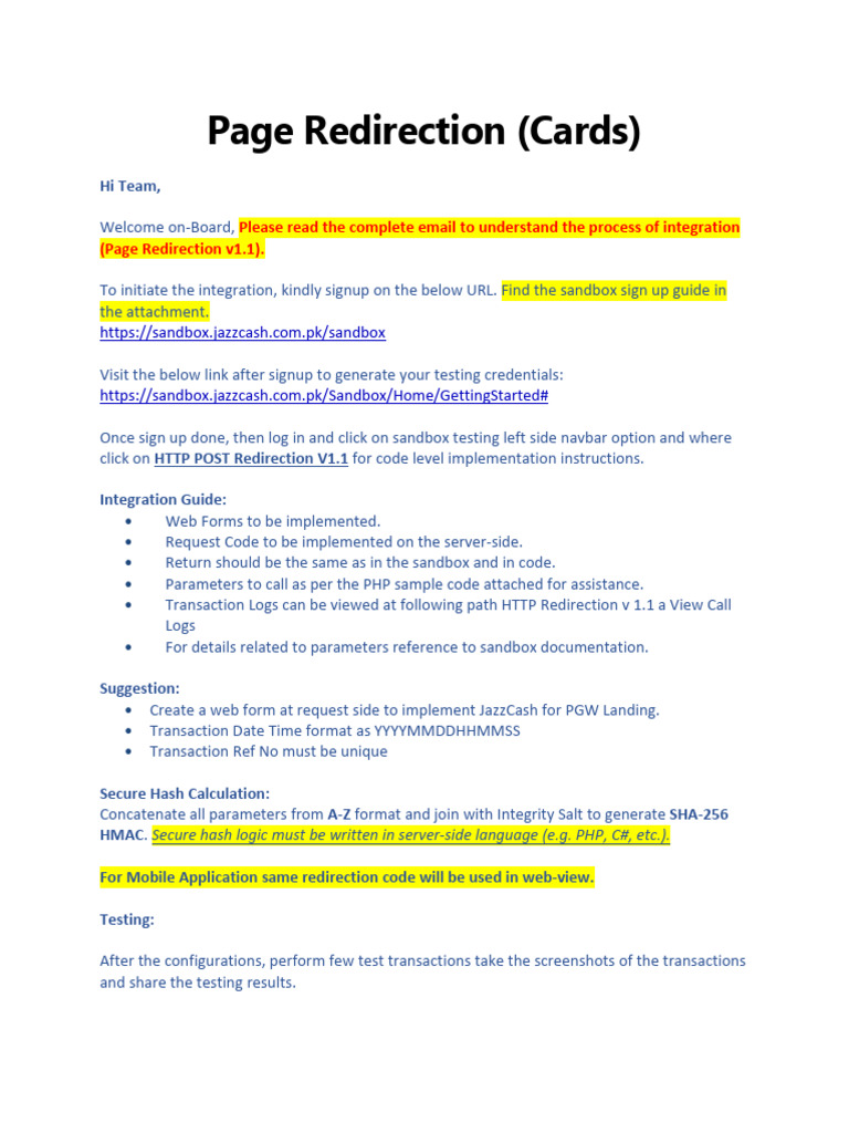 Page Redirection v1.1 Template For (Card Payments) | PDF | World Wide ...