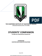 Students' Companion: The Chartered Institute of Taxation of Nigeria