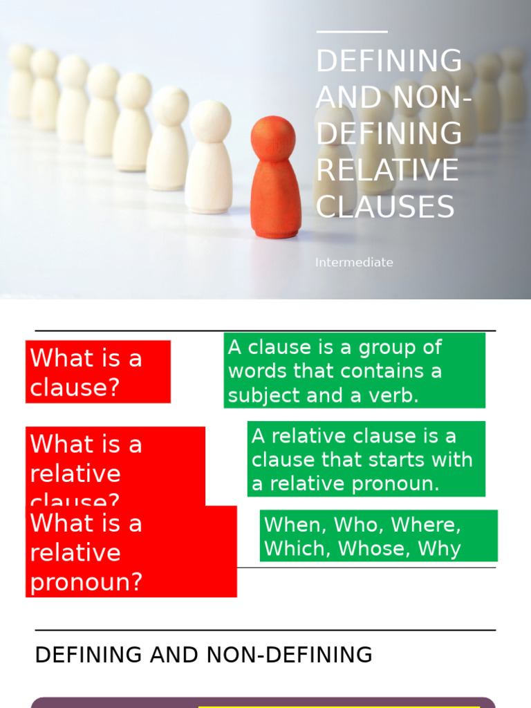 Defining vs Non-Defining Clauses Explained | PDF