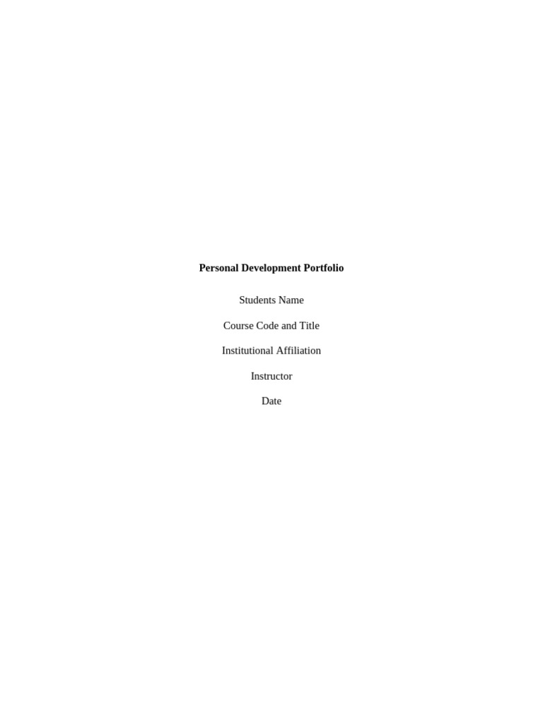 Nursing Student Development Portfolio | PDF | Nursing | Learning