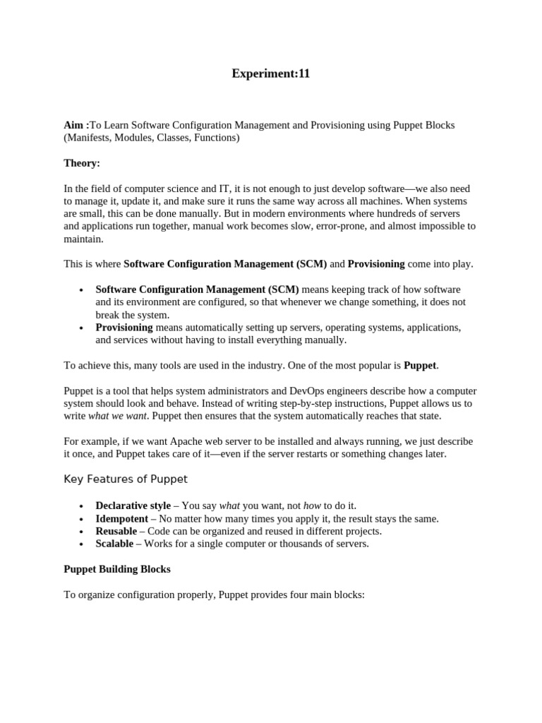 Puppet for Software Configuration Management | PDF | Apache Http Server ...