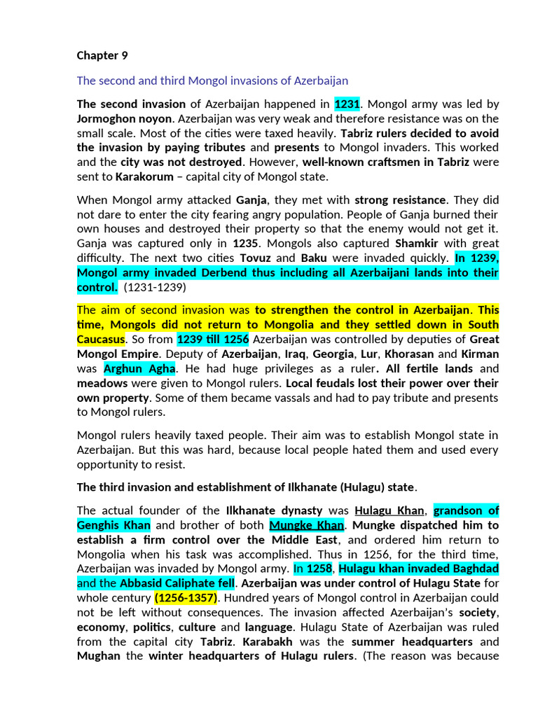 Second, Third Mongol Invasion | PDF | Mongol Empire | Mongols