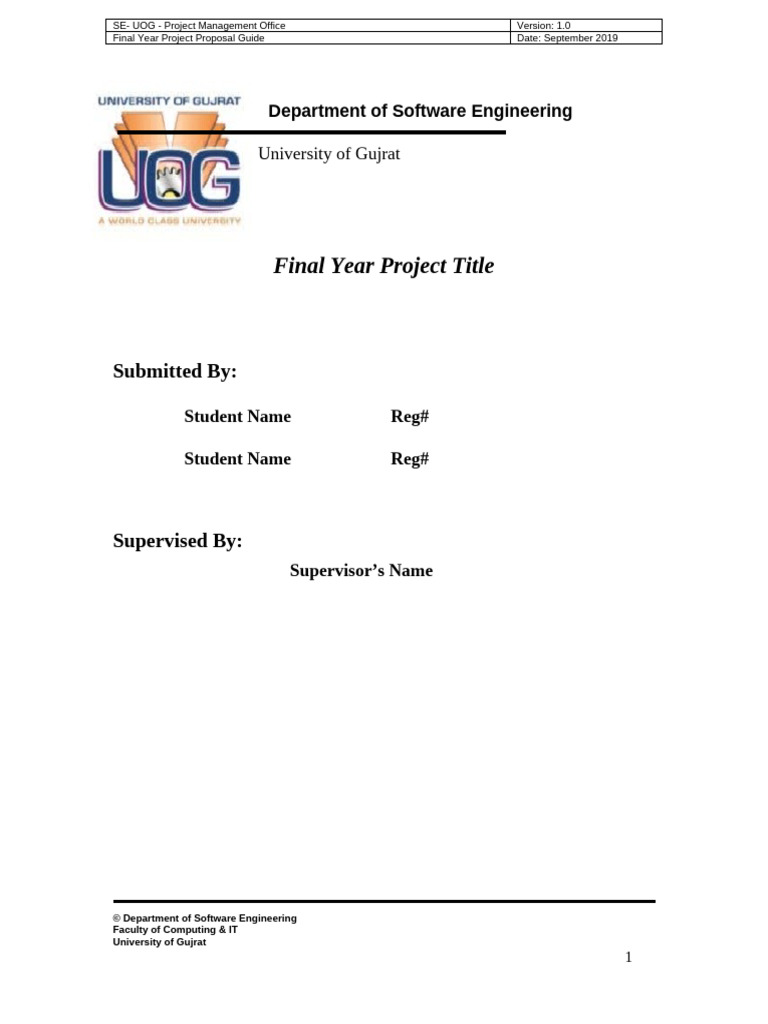Final Year Project Proposal Guide | PDF | System | Project Management