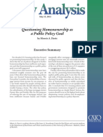 Questioning Homeownership As A Public Policy Goal, Cato Policy Analysis No. 696