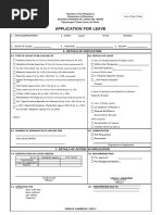 Filled CSC Leave Application Form | PDF