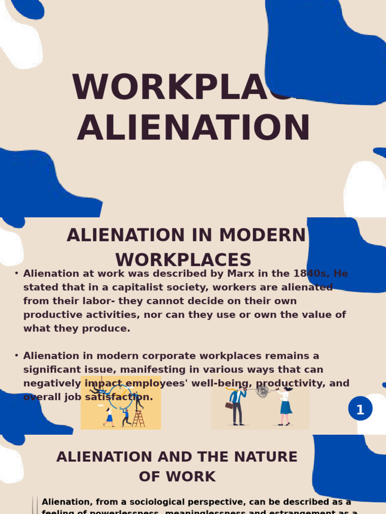 Modern Workplace Alienation Explained | PDF | Marx's Theory Of ...