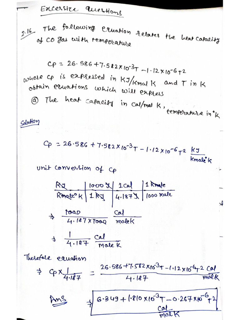 Class Notes of Subject Chemical Process Calculation Lec 5 | PDF