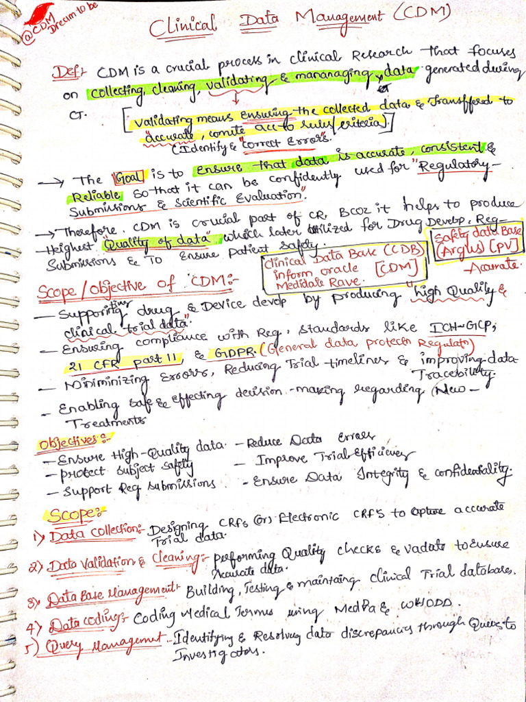 Clinical Data Management - 1 | PDF