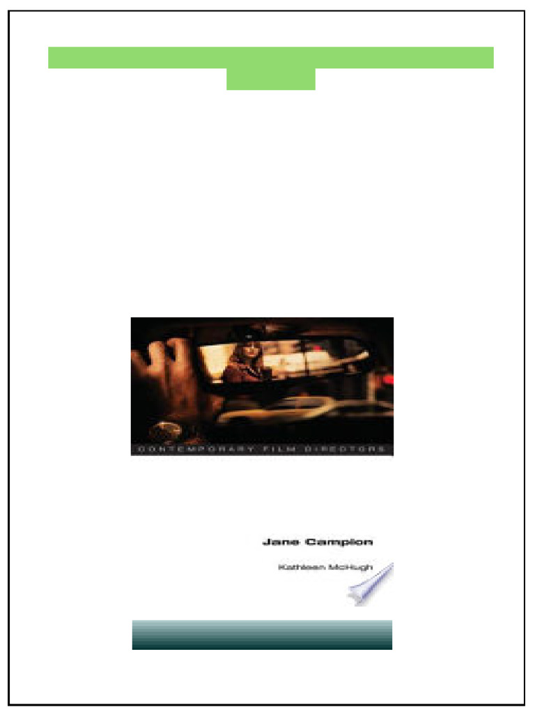 Jane Campion Contemporary Film Directors Mchugh Sample | PDF ...