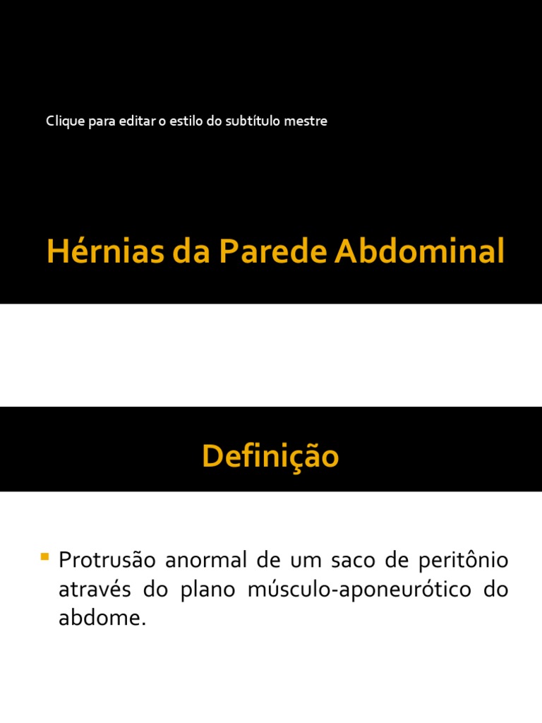 Hérnias Da Parede Abdominal - PDF | PDF | Especialidades médicas | Remédio